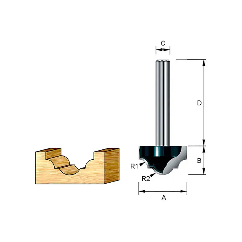 Makita Afrundingsfræser   Leje 19mm  -48446