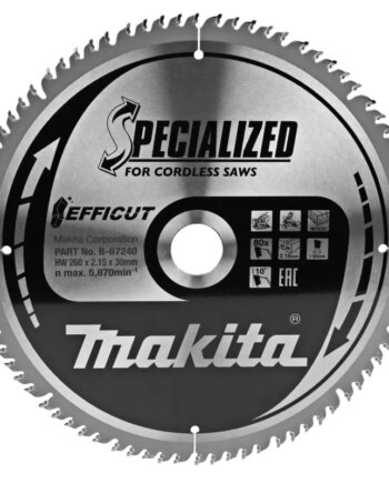 Makita Klinge Tct 260x30mm   80t  -67240