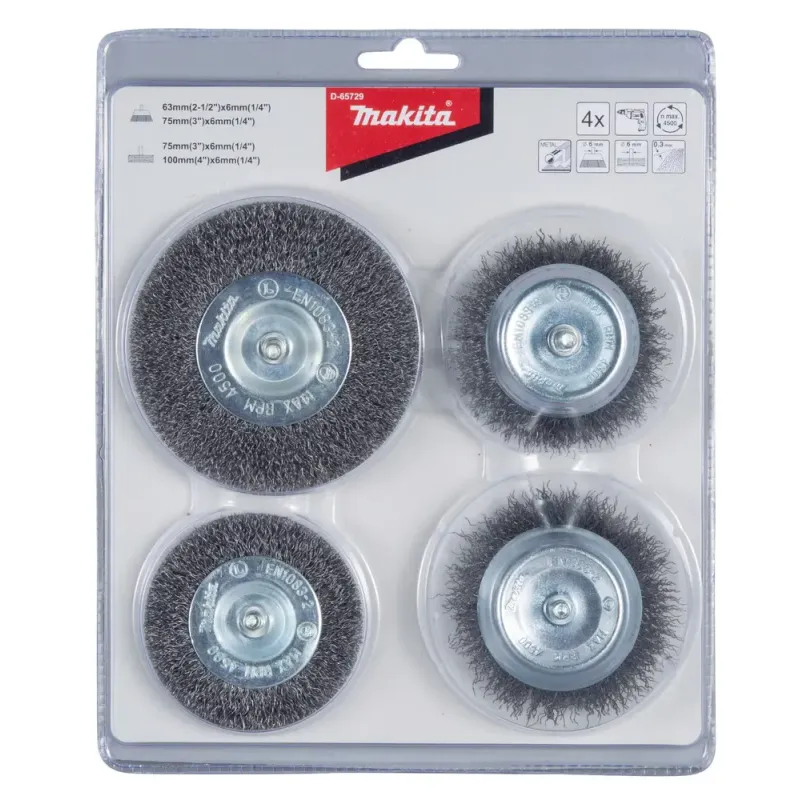 Makita Stålbørstesæt 6mm     Quot       -65729