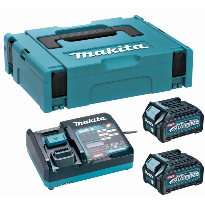 Makita Xgt 40v Batteripakke 2xbl4040 Dc40ra 191j97-