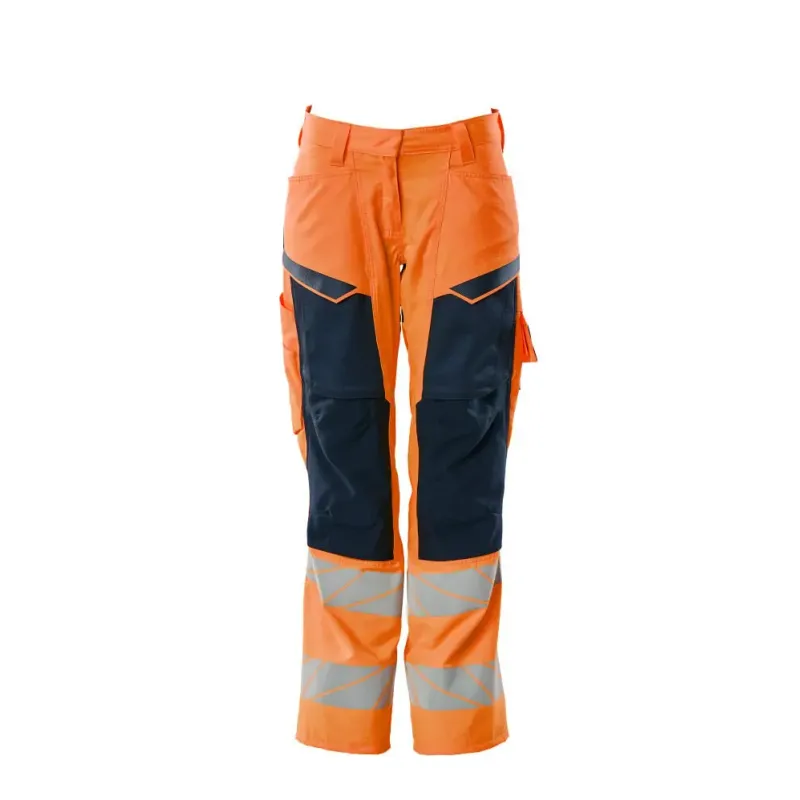 Mascot  Accelerate Safe Bukser Med Knælommer 19578-236 Dame Hi-vis Orange-mørk Marine
