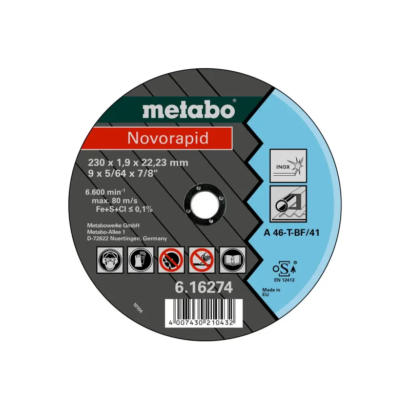 Metabo 4007430210425 616273000 Kvalitetsklasse   46-  Novorapid Inox
