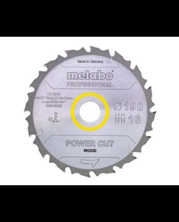 Metabo 4061792173712 628292000 Rundsavklinge Power Cut Wood  Kvalitet Professional  Til Håndrundsav