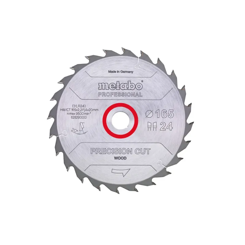 Metabo 4007430176363 628044000 Rundsavklinge Precision Cut Wood  Kvalitet Professional  Til Håndrundsav