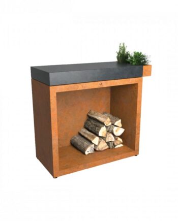 Ofyr Butcher Block Storage 90 Corten Ceramic Dark Grey