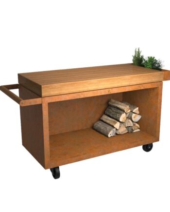 Ofyr Mise En Place Bord Corten 135 Pro   Teak Wood