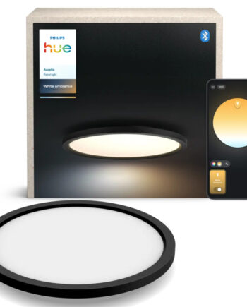Philips Hue Aurelle White Ambiance Rundt Led Loftpanel Sort ø39   Cm
