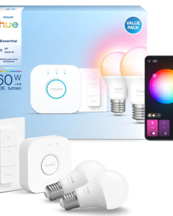 Philips Hue Essential White And Color Ambiance E27 Startsæt 806 Lm  -pak Med Dimmer Switch