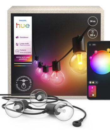 Philips Hue Festavia Globe Udendørs Lyskæde 14   Med 20 Pærer