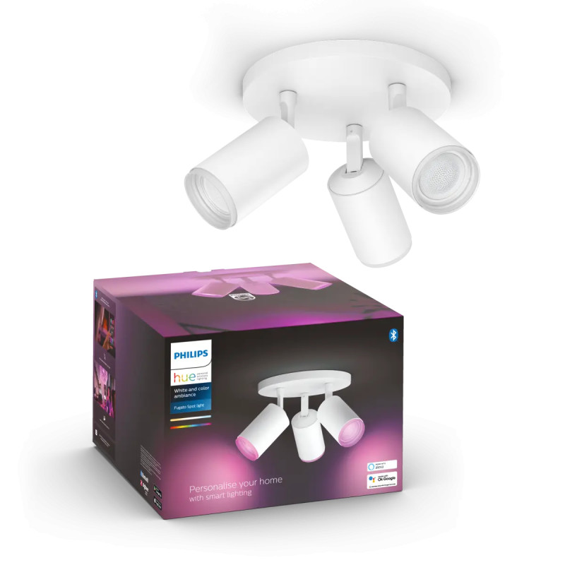 Philips Hue Fugato White And Color Ambiance Spiral Spot Hvid Med Spots