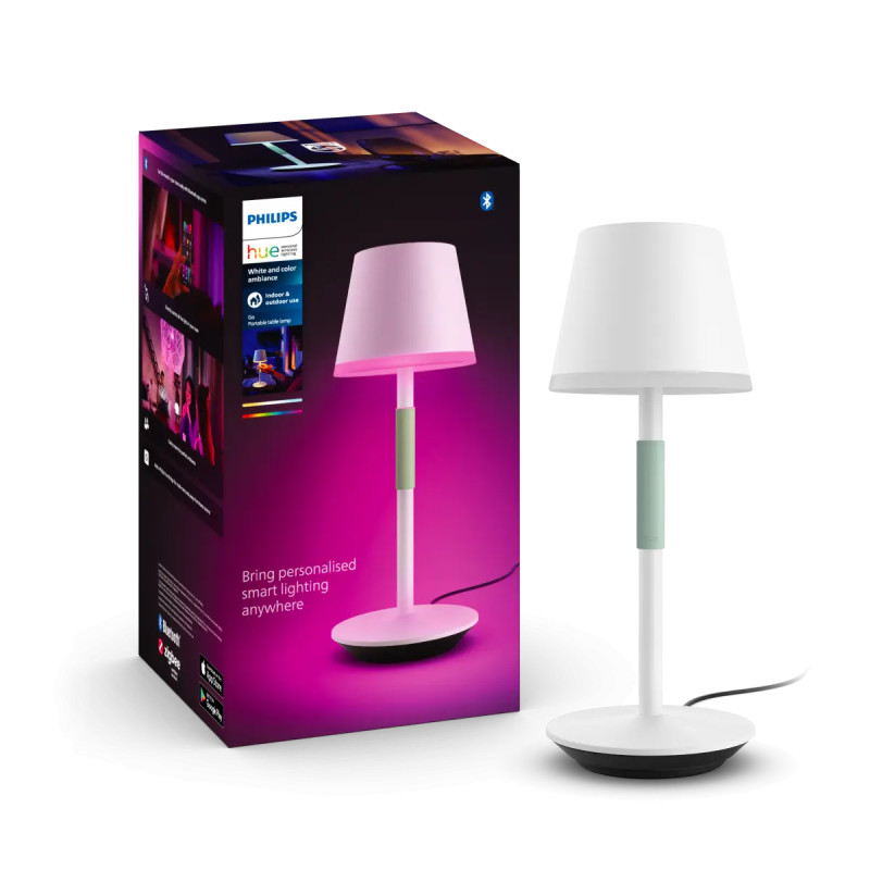 Philips Hue Go White And Color Ambiance Transportabel Bordlampe Hvid