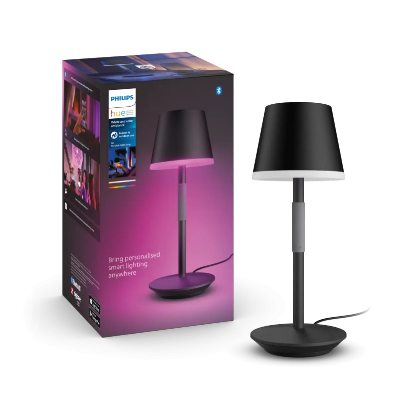 Philips Hue Go White And Color Ambiance Transportabel Bordlampe Sort