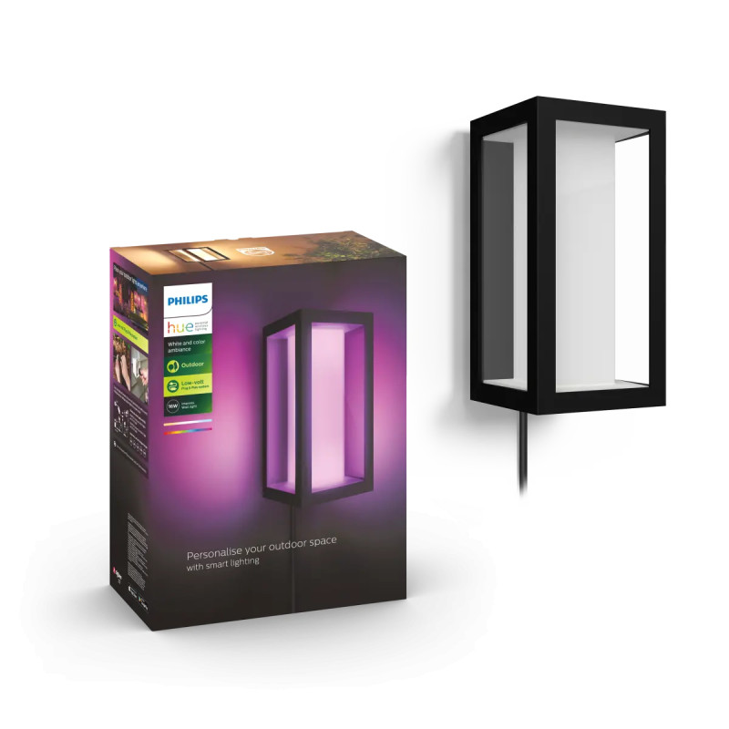 Philips Hue Impress White And Color Ambiance Væglampe Sort Low Volt Extension