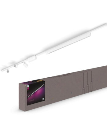 Philips Hue Perifo White And Color Ambiance Loftskinnesæt Hvid Med   Cylinder Spots Og Lysbar