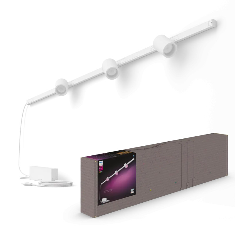 Philips Hue Perifo White And Color Ambiance Loftskinnesæt Hvid Med Cylinder Spots