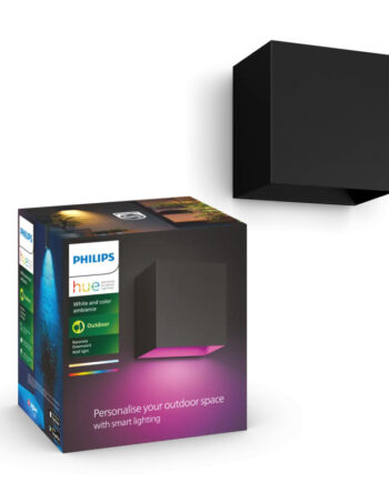 Philips Hue Resonate White And Color Ambiance Udendørs Ned Væglampe Sort Ip44 8w