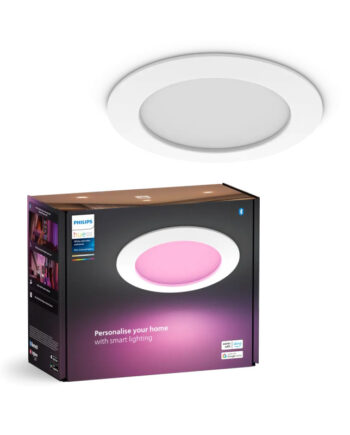 Philips Hue Slim White And Color Ambiance Indbygningsspot Hvid ø170 Mm Ip44   3w