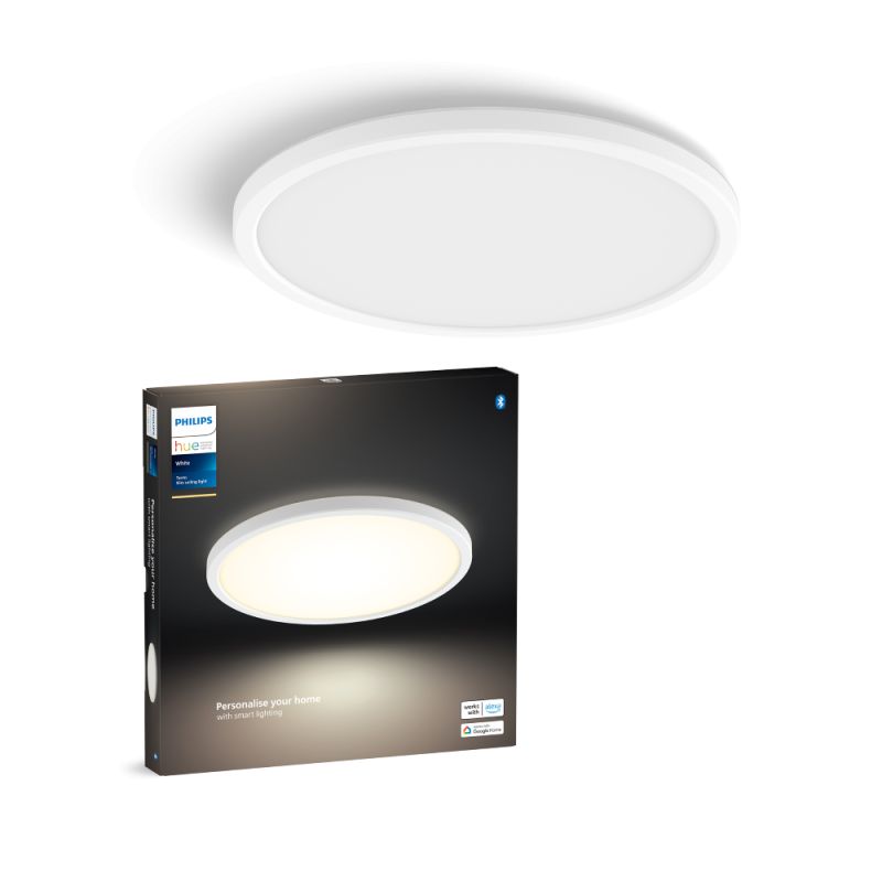 Philips Hue Tento Hue   Slim Loftlampe Rd   Hvid ø30 Loftlampe White