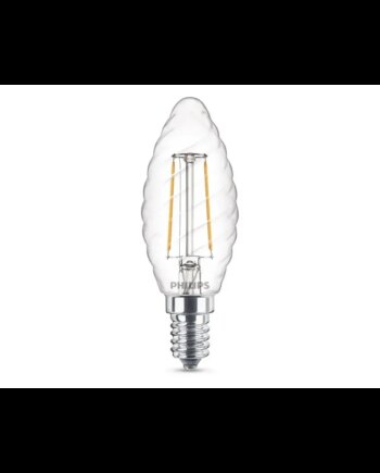 Philips Ledclassic Filament 25w Krystal E14  Varm Hvid Klar Ikke Dæmpbar    Stk 8718696573891