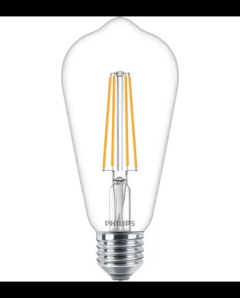 Philips Ledclassic Filament 40w St64 E27  Varm Hvid  Klar  Ikke Dæmpbar    Stk 8718696807897