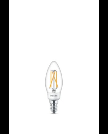 Philips Ledclassic 40w Sceneswitch  Kerte   Varm Hvid  Klar    Skift  Lille  Sokkel   Stk 8718696809754