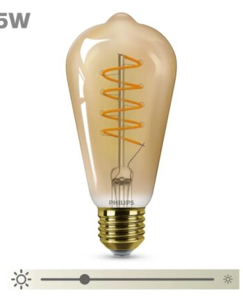 Philips Led Classic Spiral Filament  25w Dråbe E27   Guld Dæmpbar   Stk 8718699676056