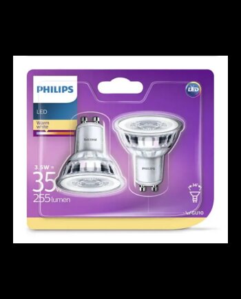 Philips Ledclassic  35w Spot Glas Gu10 Varm Hvid Ikke Dæmpbar   Stk 8718696582633