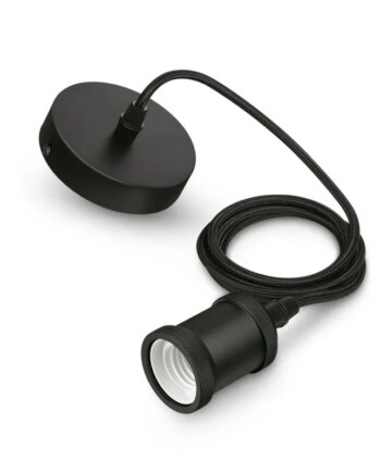 Philips Modern Cord Pendant Black 1x60w 230v 8718696167762