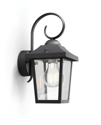 Philips Mygarden Buzzard Væg Lanterne Sort 1x60w 230v 8718696156797