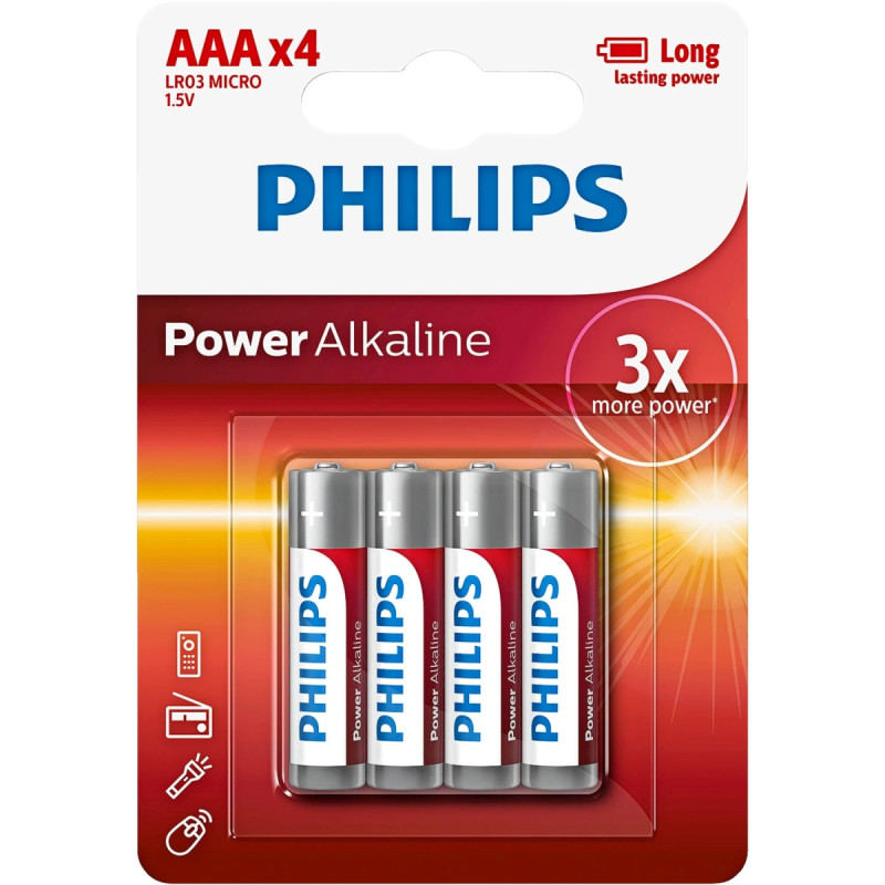 Philips Power Alkaline Aaa Lr03p4b-10