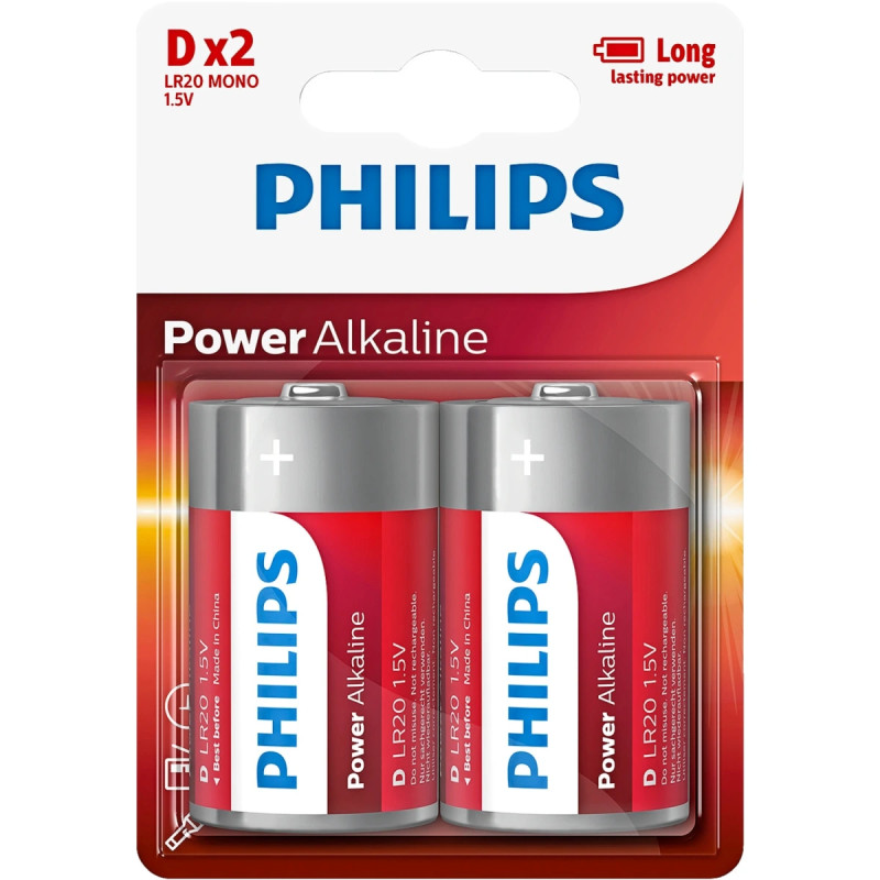 Philips Power Alkaline Lr20p2b-10