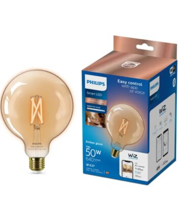 Philips Smart Led Tunable White Filament Globe G125 E27  Ravfarvet