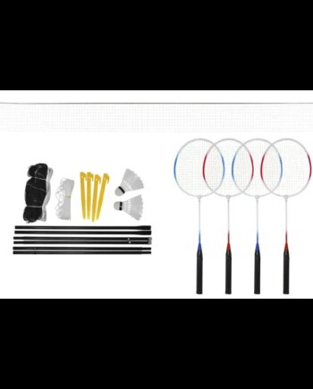 Play-it Badmintonsæt Inkl  Net  Bold Og Ketsjere Til   Spillere