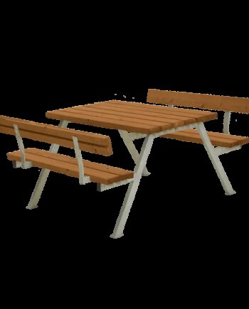 Plus Alpha Bord Bænkesæt     Ryglæn 118 Cm Teak