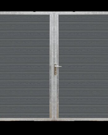 Plus Artura Dobbeltlåge Hi 197ã 175 Cm   16 Cm Gråsorte Stolper 17294-21