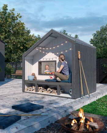 Plus Cozy Legehus 184ã 208 Cm   Bænk Ubehandlet 16735-
