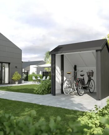 Plus Cykelskur  Udv  Grundmål:  Bxlxh 229x248x250 Cm  Ubehandlet  16756-