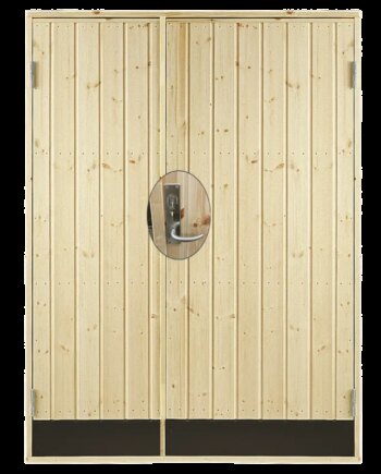 Plus Dbl  Udhusdør Panel Inkl  Karm Montagesæt Hu 127     187   Cm 393490-