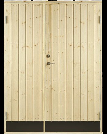 Plus Dobbelt Udhusdør Panel Inkl  Karm Hu 127     197   Cm  39359-