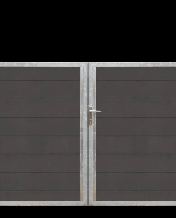 Plus Futura Dobbeltlåge Hi 197ã 145 Cm   16 Cm Gråsorte Stålstolper 17582-21