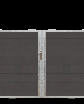 Plus Futura Dobbeltlåge Vi 197ã 145 Cm   16 Cm Gråsorte Stålstolper 17583-21
