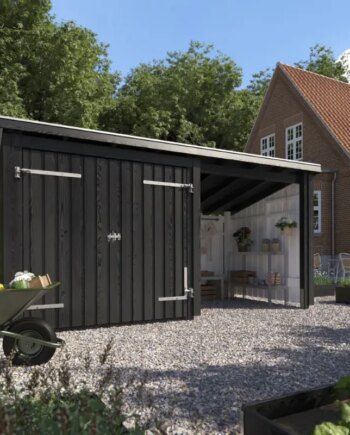 Plus Nordic Multi Havehus     Mâ    Moduler   Dobbeltdør Og åben Front Inkl  Tagpap Alulister 1685805-