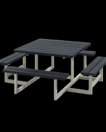 Plus Picnic Bord Bænkesæt 200 Cm Sort 188810-15