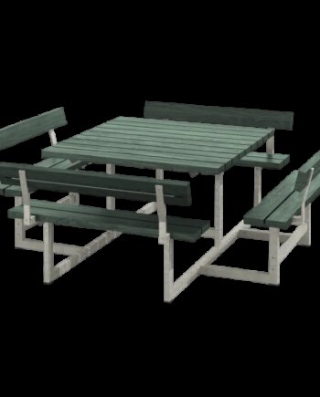 Plus Picnic Bord Bænkesæt     Ryglæn 224 Cm Retex Grøn 188812-31