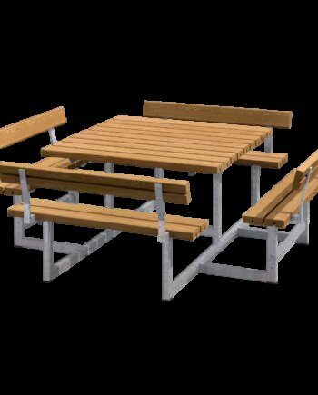 Plus Picnic Bord Bænkesæt     Ryglæn 224 Cm Teak 188812-17