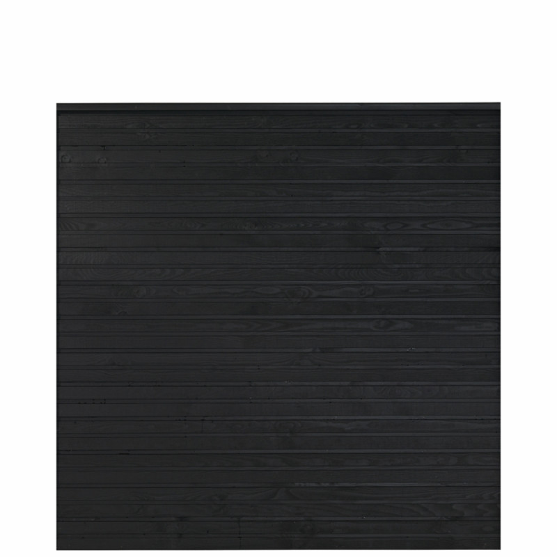 Plus Plank Byg-selv Plankeværk 174x166cm Grundmalet Sort 17774-15