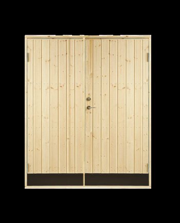 Plus Plus Udhusdør Dobbelt  Inkl  Karm   1512 Cm     1978mm Trykimprægneret
