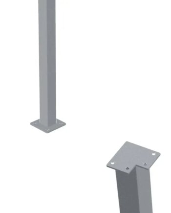 Plus Stål Hjørnestolpe Med Fod   Gelænder       Cm     103   Cm