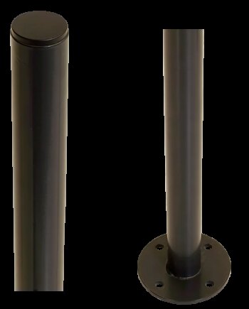 Plus Stålstolpe Rund Med Fod ø42 4mm     96cm Trykimprægneret