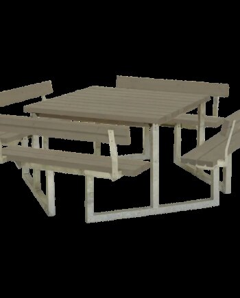 Plus Twist Bord Bænkesæt     Ryglæn 227 Cm Gråbrun